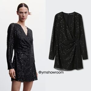 MANGO Sequin dress